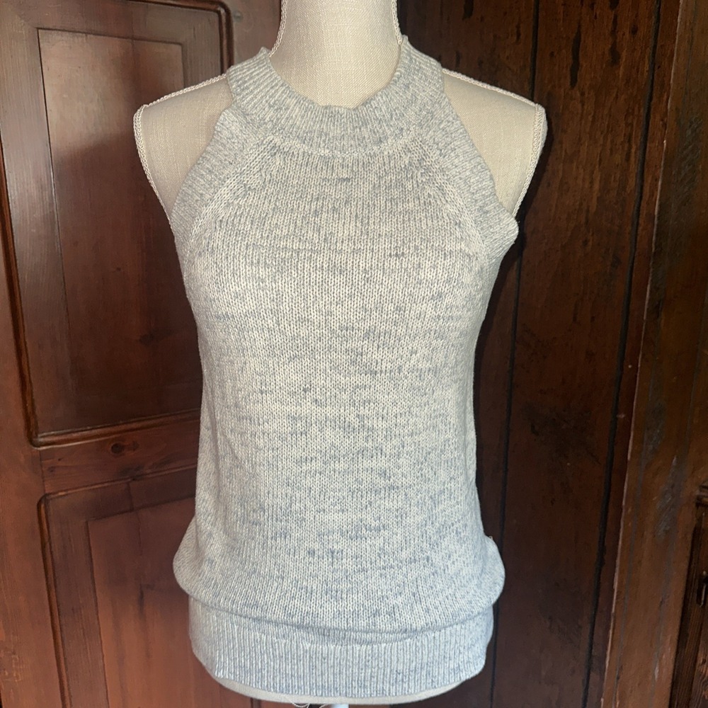 Womens Loft Knit Sleeveless Sweater /‎ Top size Small Blue EUC
